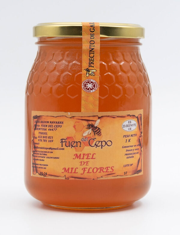 miel cruda mil flores 1kg
